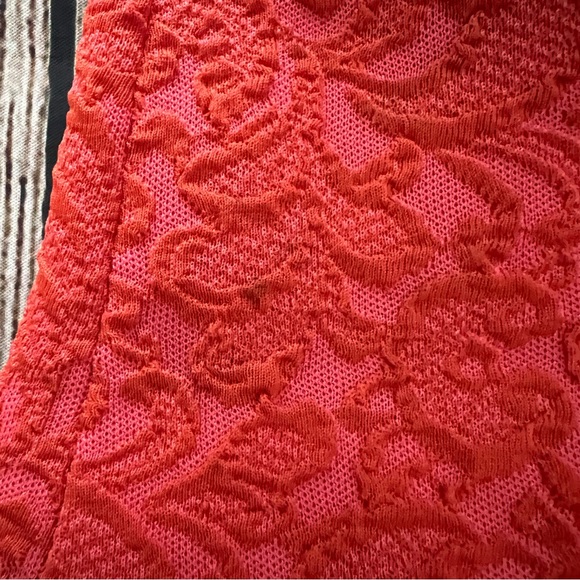 D1 -- COLLEGE GIRL pinkish orange vtg vintage textured casual mod dress size 10 - Picture 11 of 11